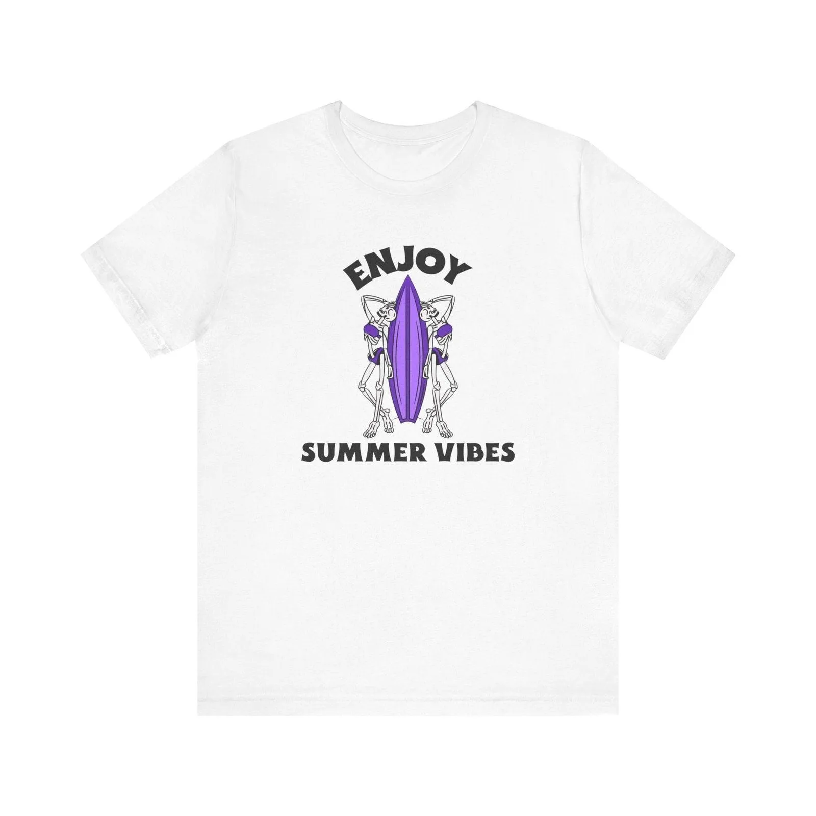 Beach Skeletal Surfer Sisters T Shirt