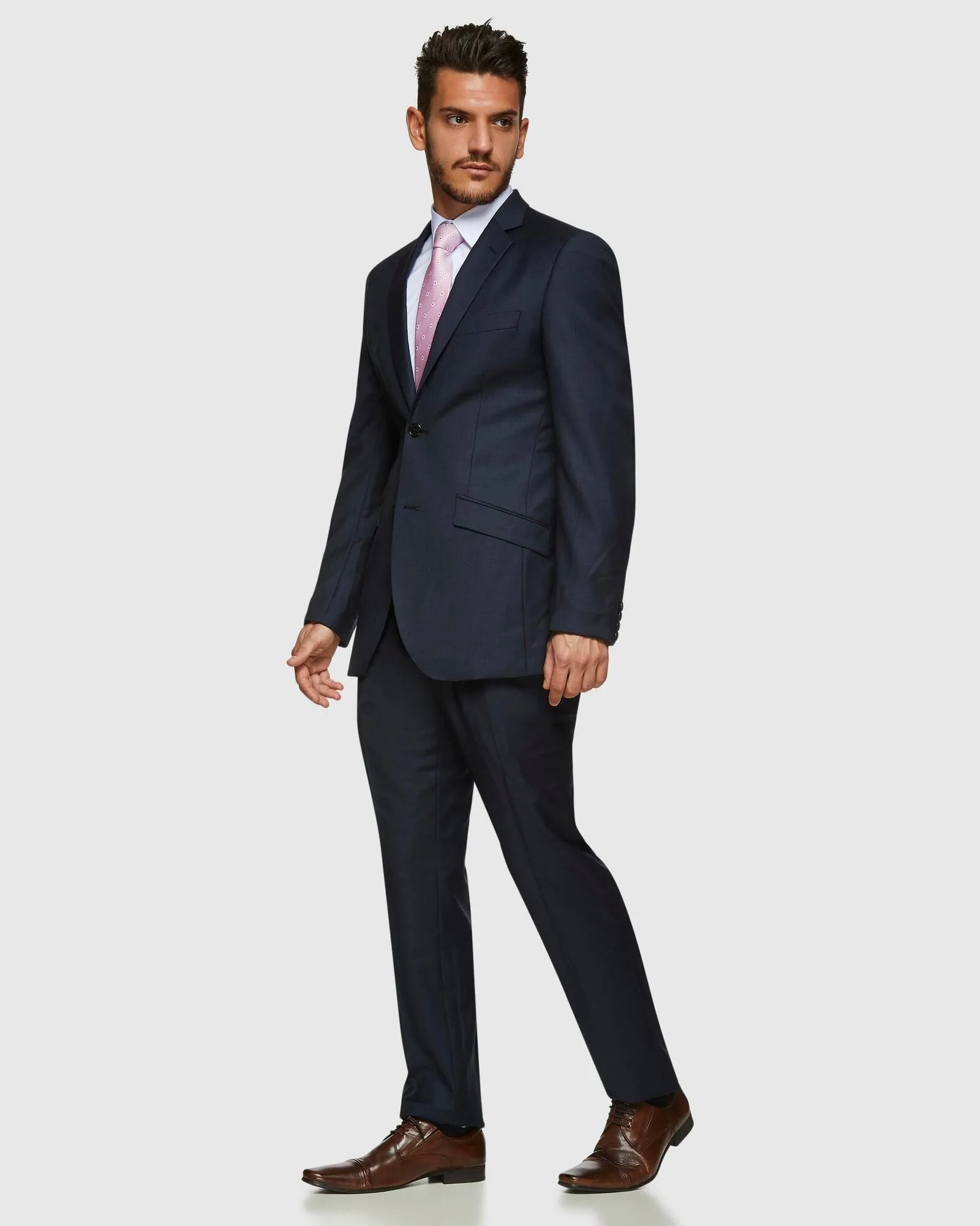 Big Mens PGH Pure Wool Navy Suit Set