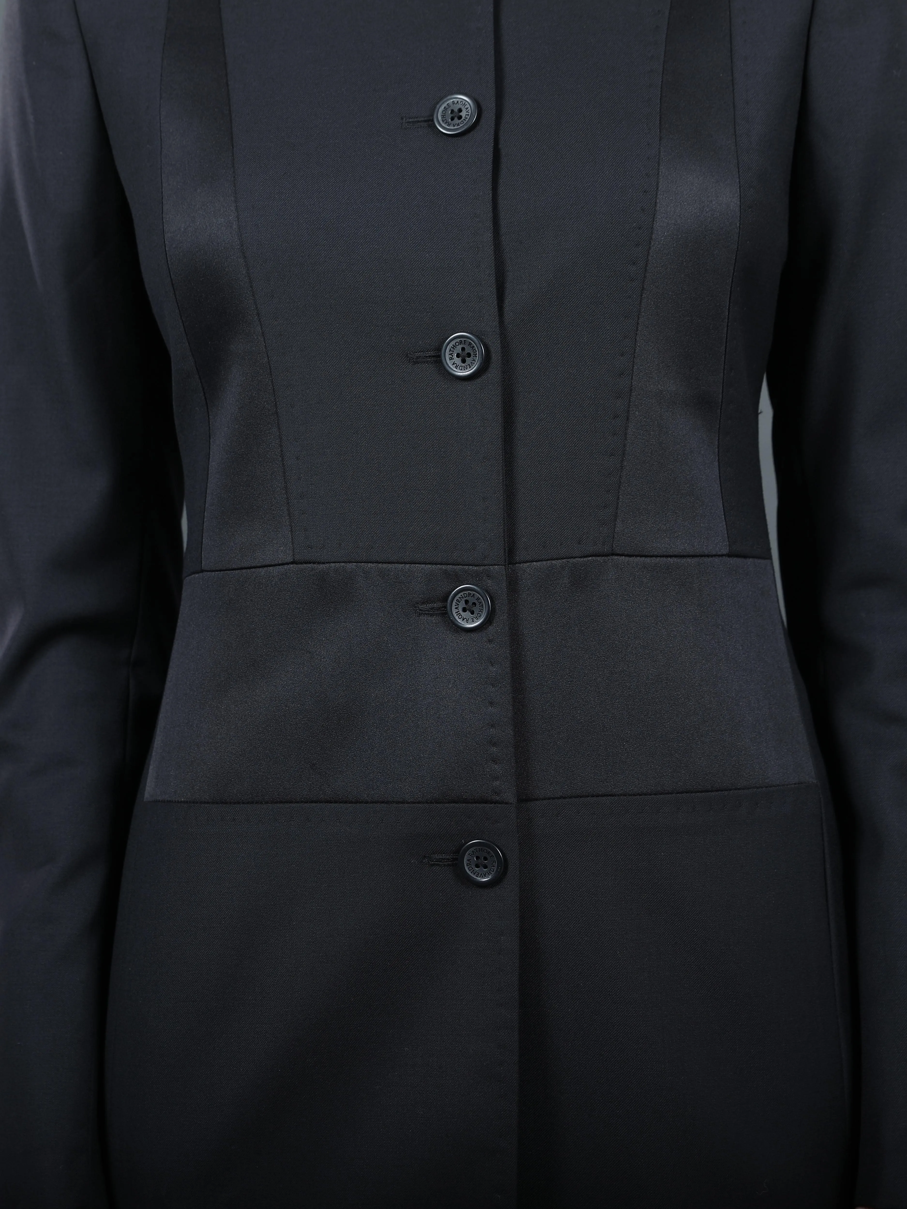 BLACK PANELLED BANDHGALA JACKET