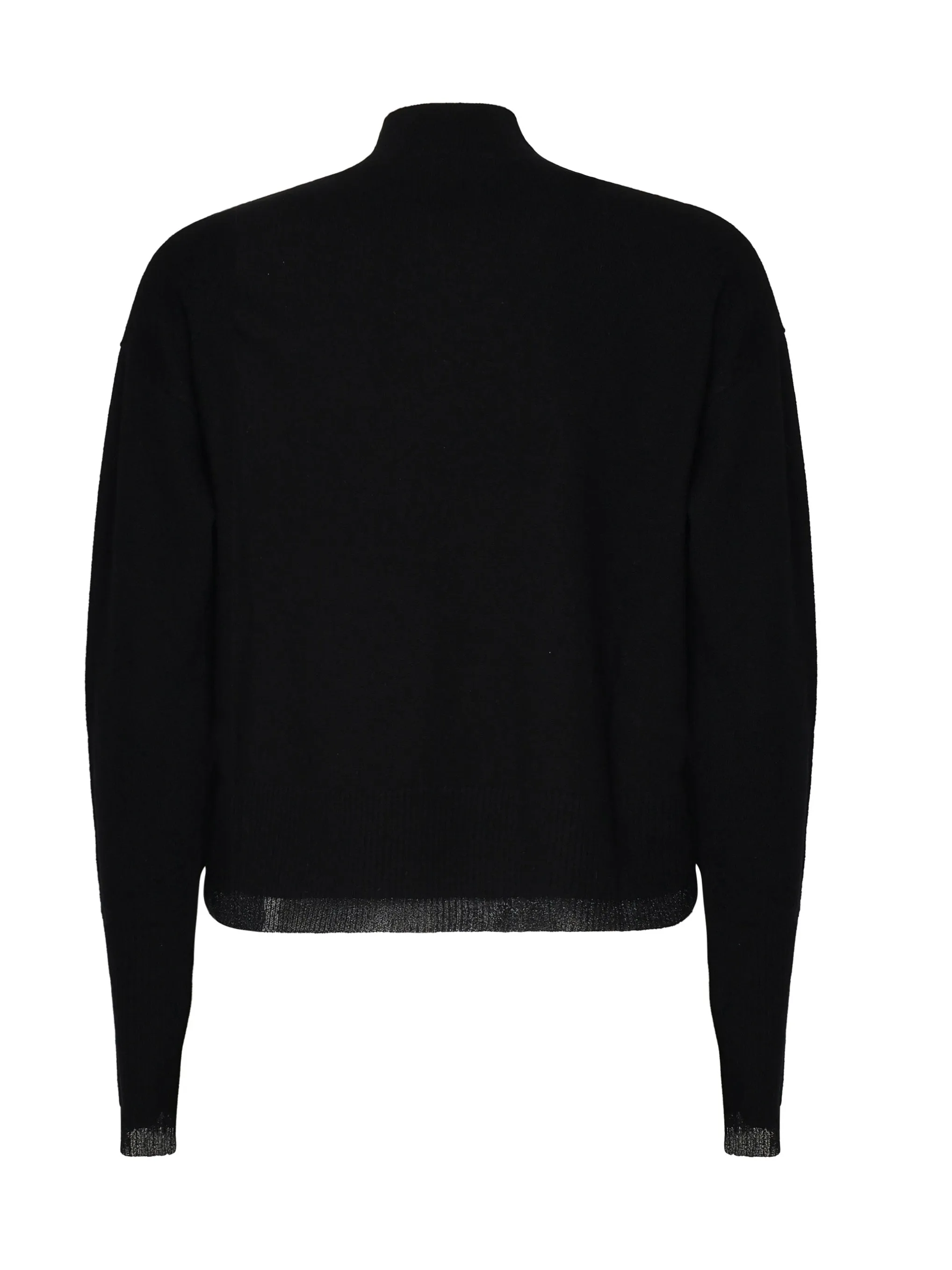 Black Wool Half Turtleneck Sweater