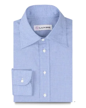 Blue Micro Gingham Checks