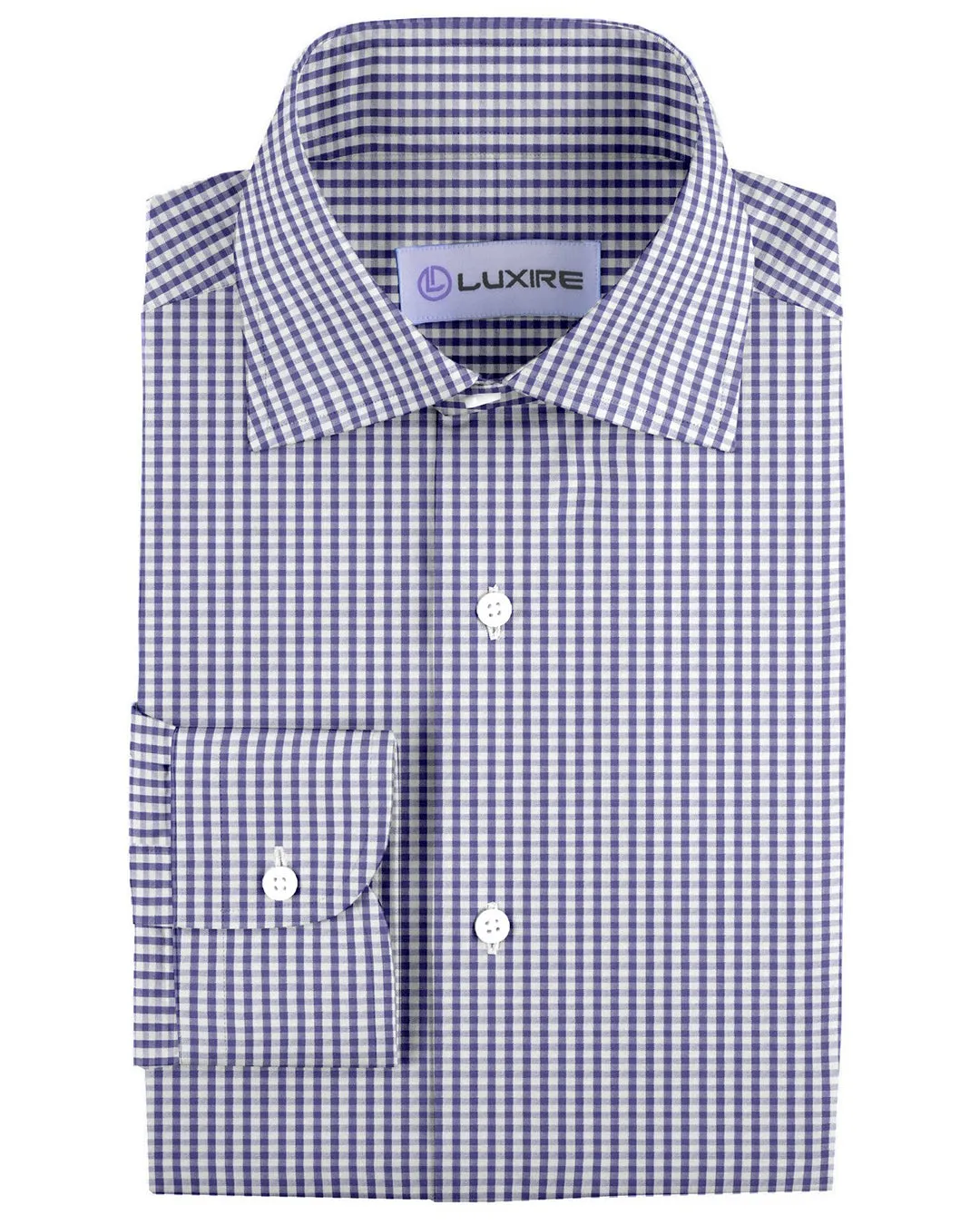 Blue/Purple Small Gingham Seersucker