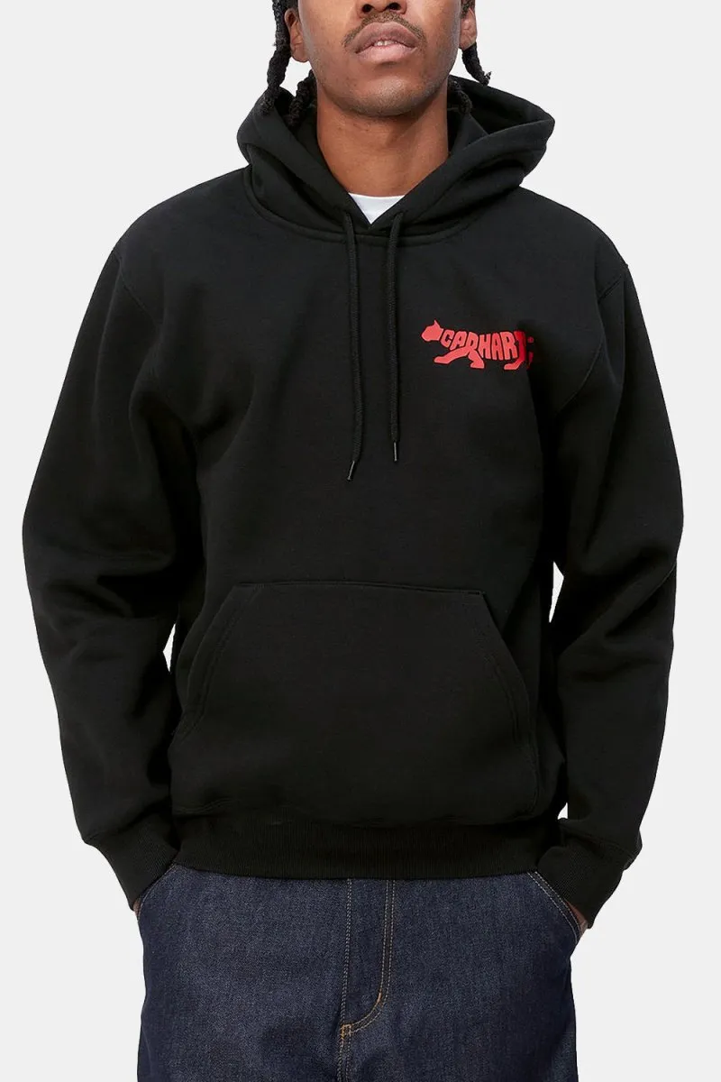 Carhartt WIP Hooded Rocky Script Sweat (Black)