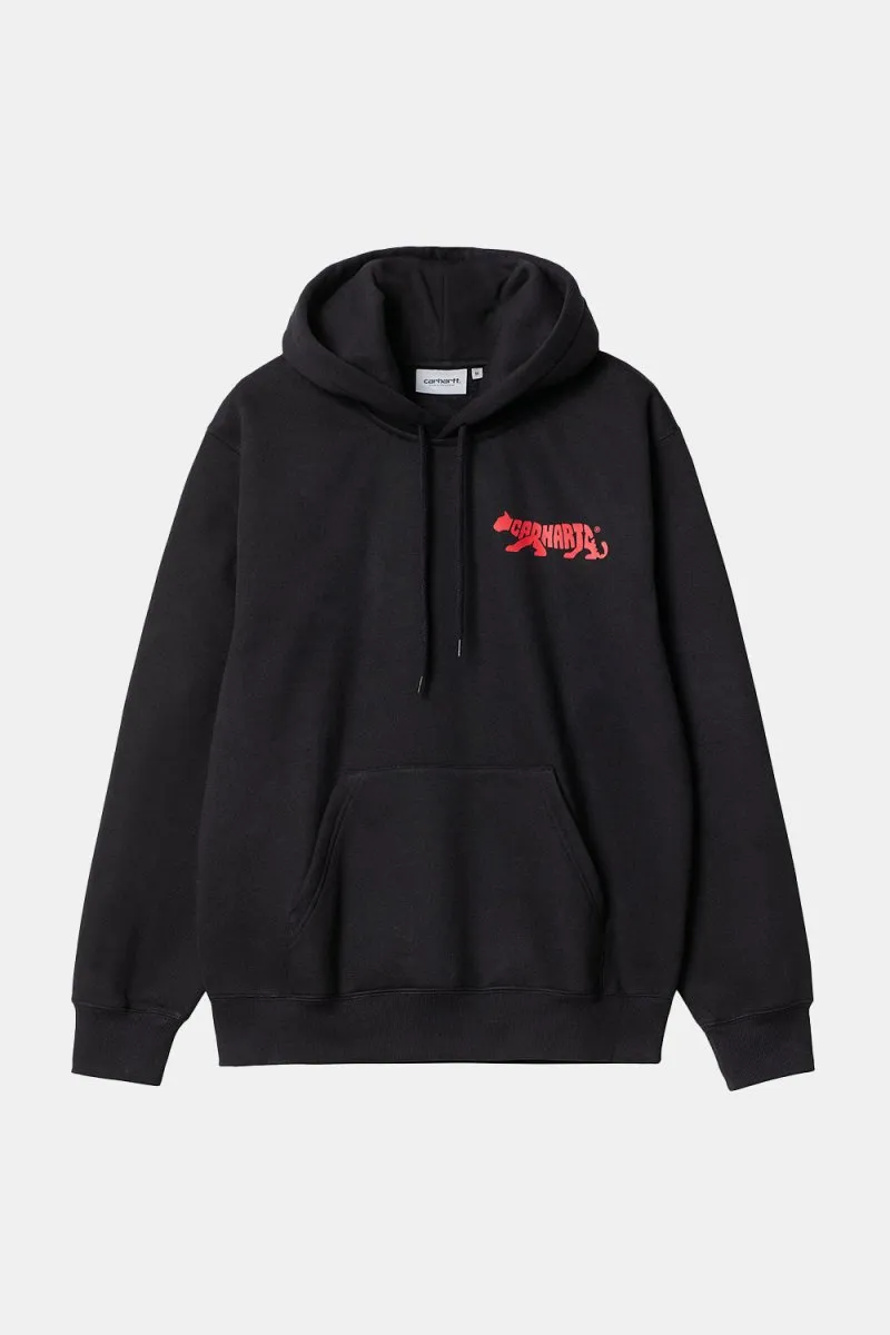 Carhartt WIP Hooded Rocky Script Sweat (Black)