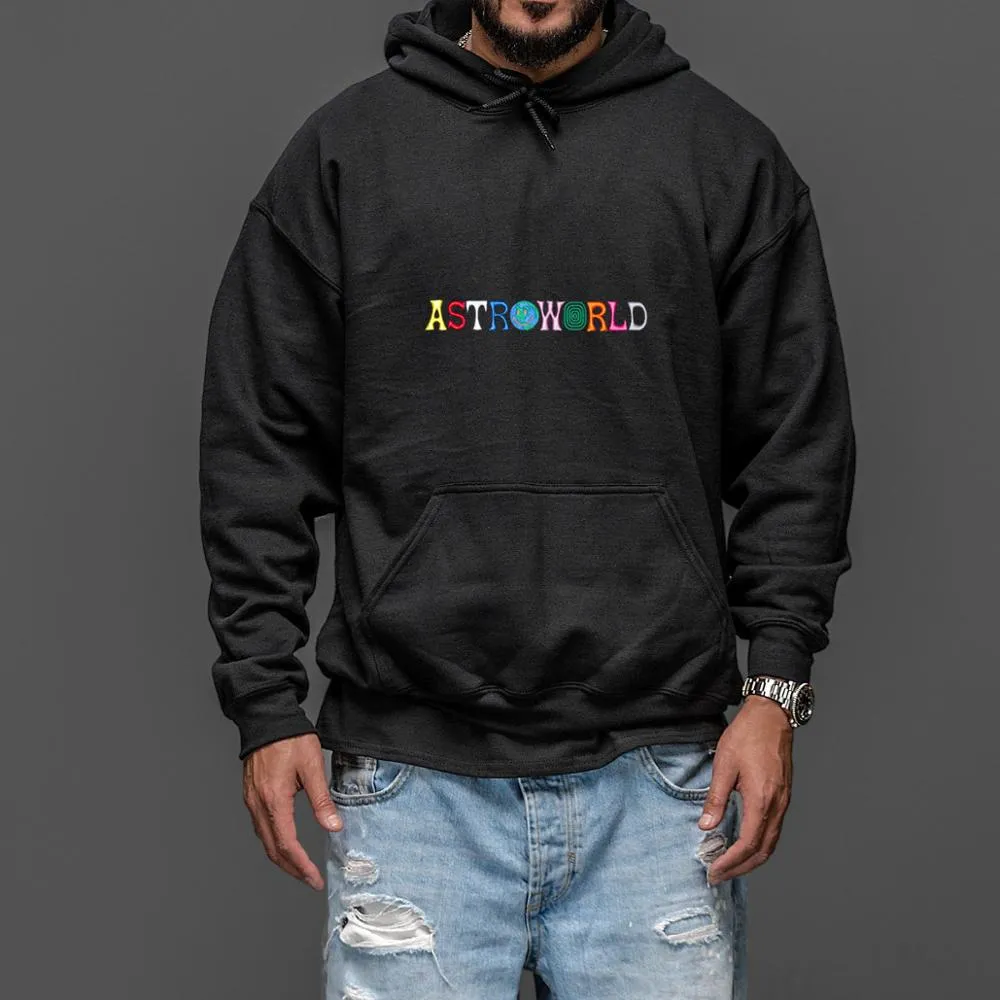 Casual Swag Men's Letter Print Hoodies Black