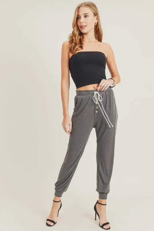 Come Back Home Joggers - Charcoal