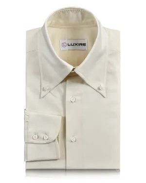 Cream Ecru Plain Oxford Shirt