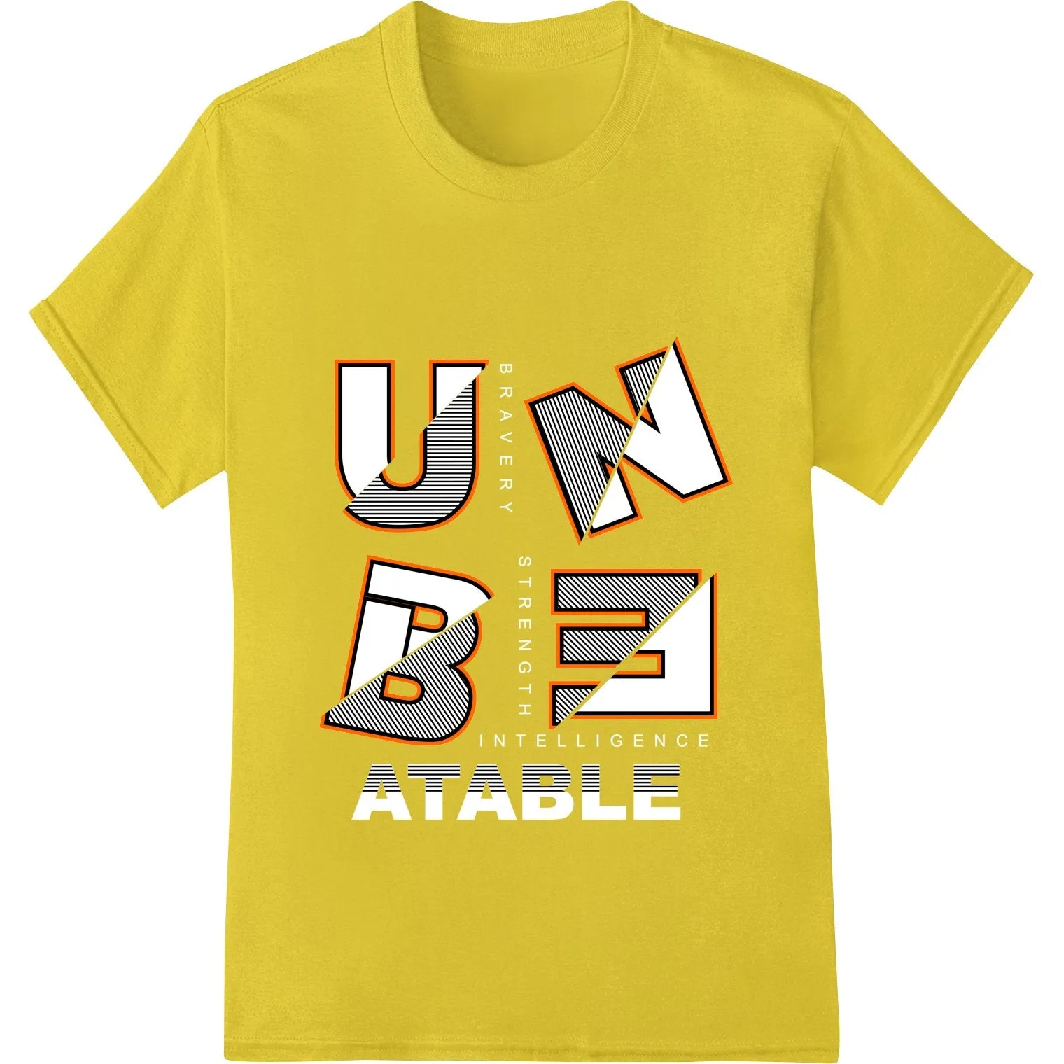 Edgy Abstract 'UNBE' Typography Graphic DTF Print