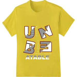 Edgy Abstract 'UNBE' Typography Graphic DTF Print