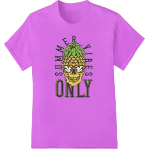 Edgy Pineapple Skull with Shades - Summer DTF Print