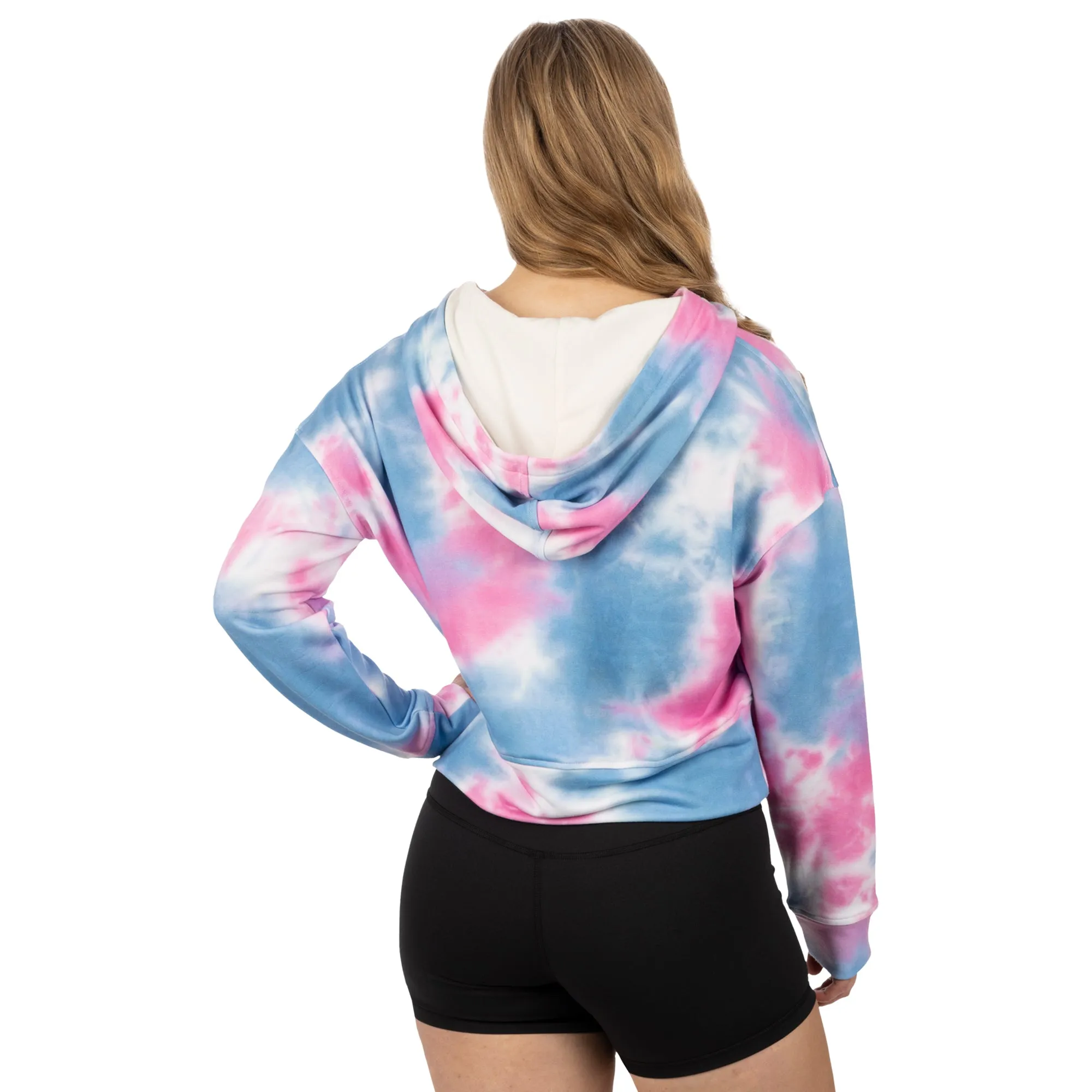 FXR 232253-9441-22 Womens Balance Cropped Pullover Hoodie Pink-Blue Dye - XXX-Large