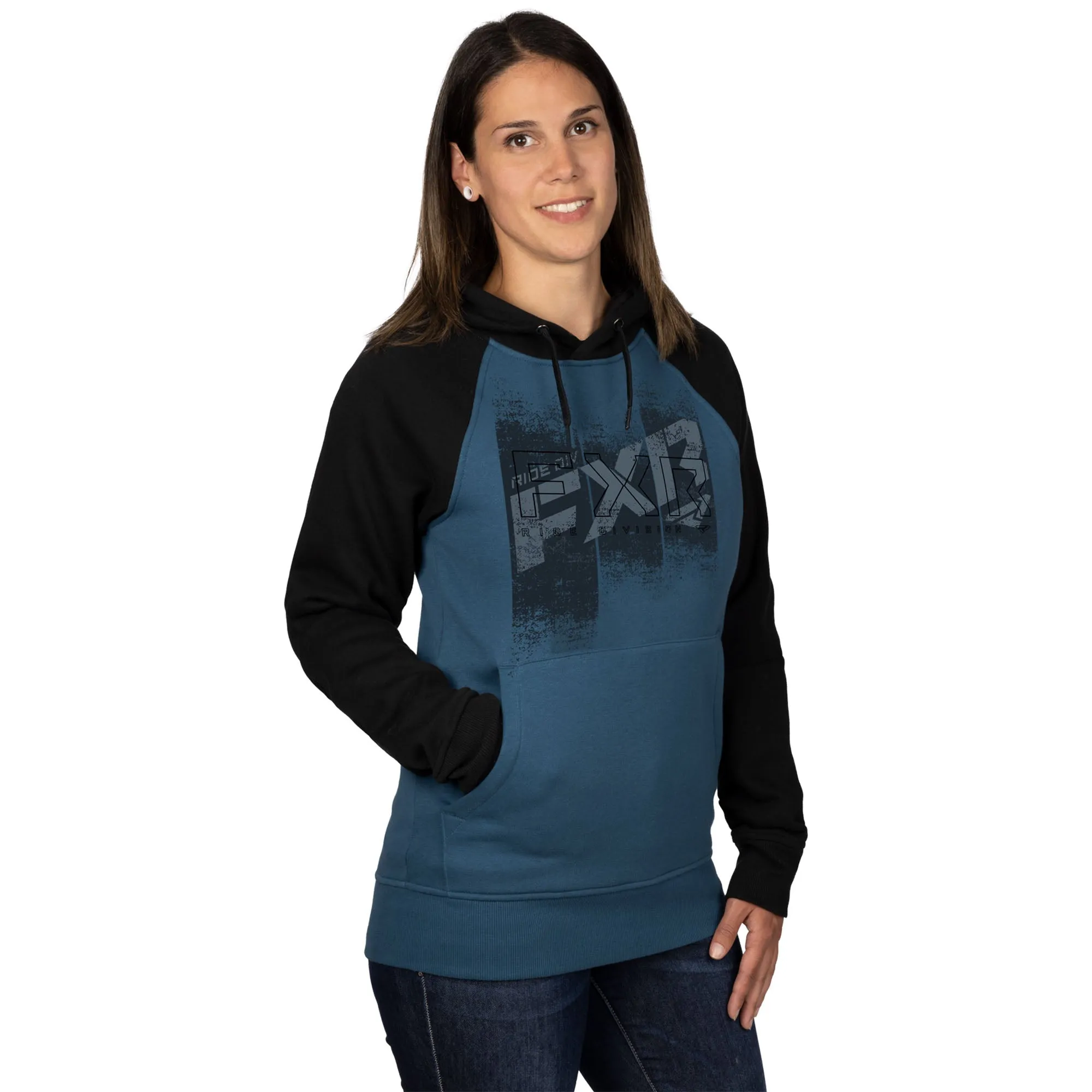 FXR Broadcast Pullover Hoodie Dark Steel/Black Blue