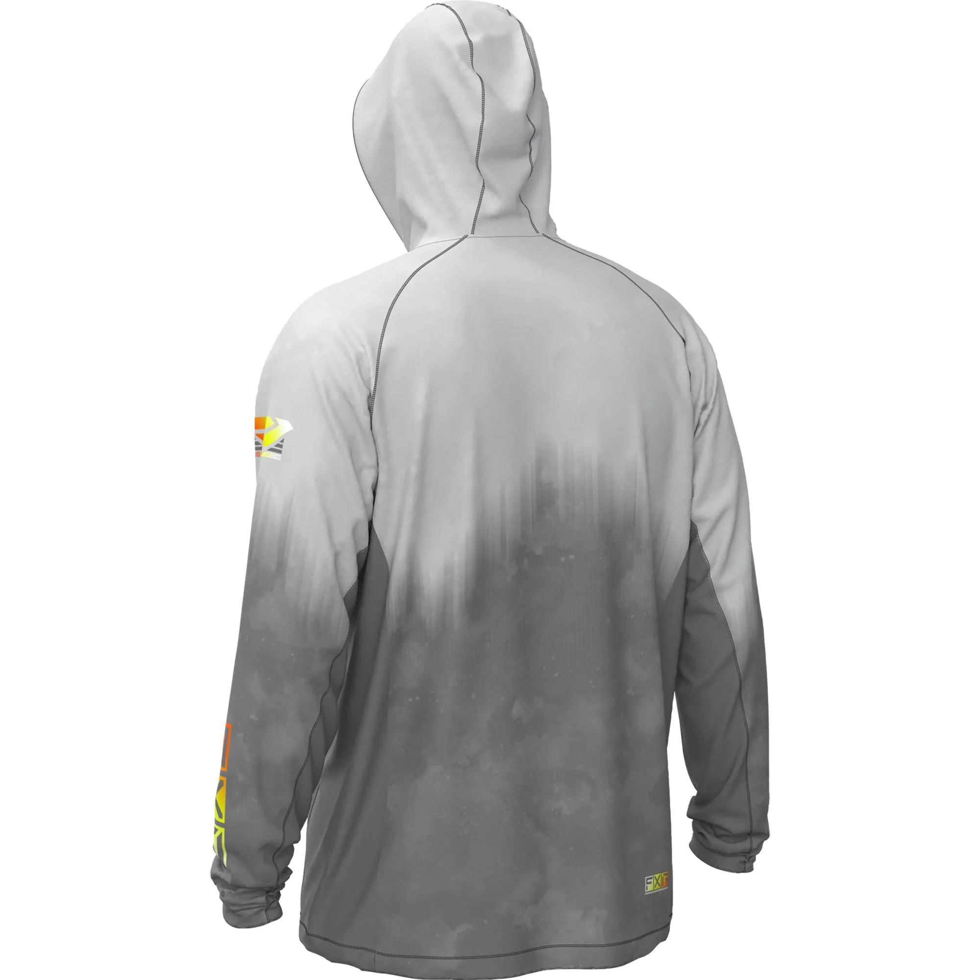 FXR  Mens Grey Inferno Podium UPF Pullover Hoodie Hoody Lightweight Sunshield