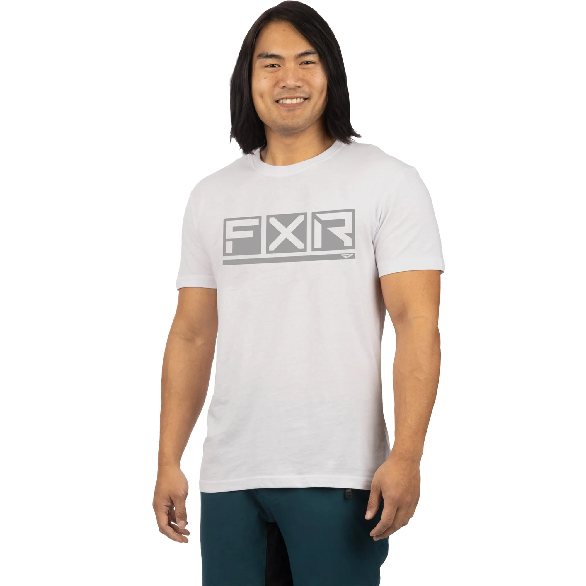 FXR Mens Podium Premium T-Shirt White/Grey