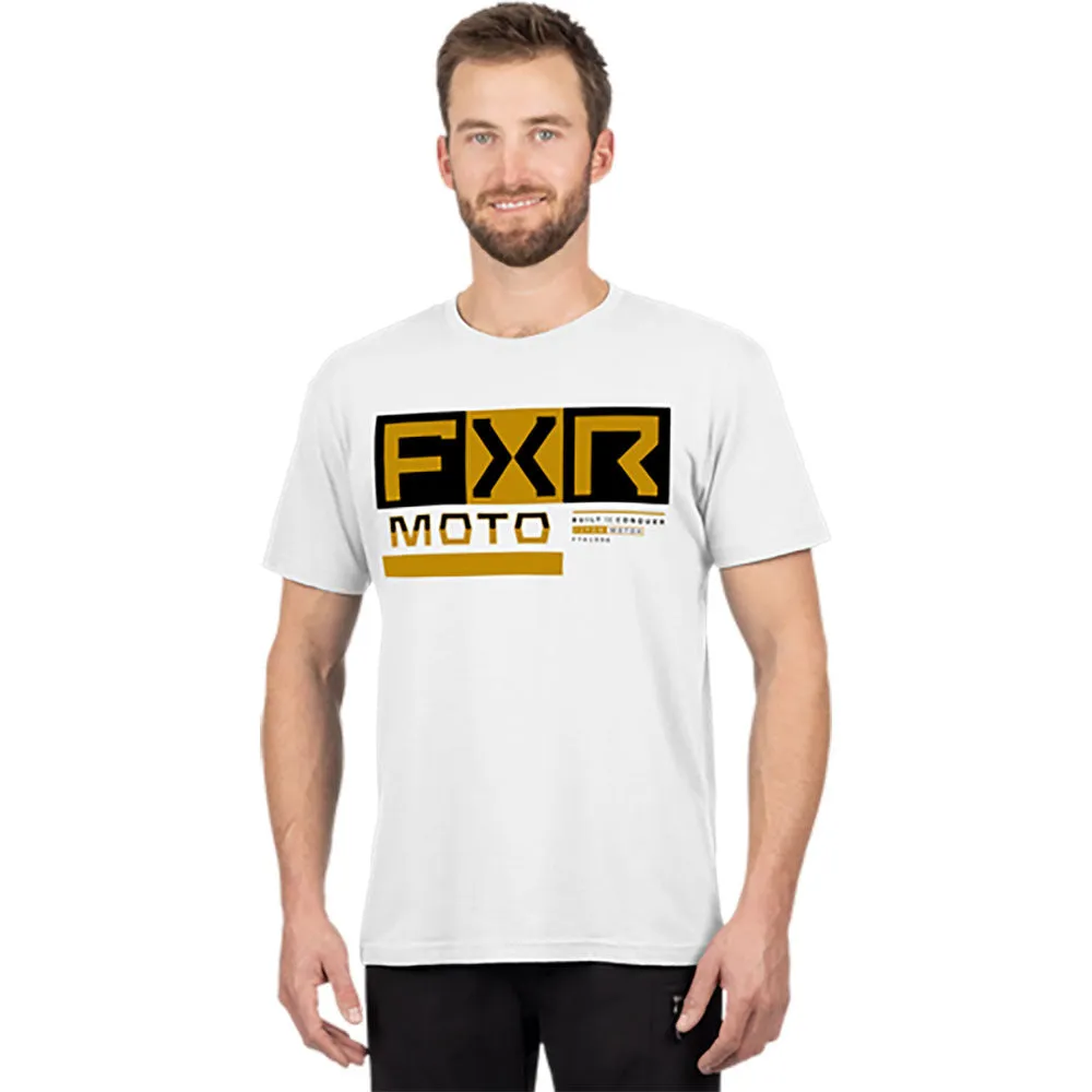 FXR Moto Premium T-Shirt White/Gold