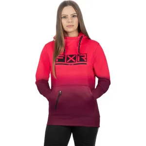 FXR Podium Tech Pullover Hoodie Razz-Merlot Fade Pink