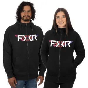 FXR Split Hoodie Black/Neon Fusion