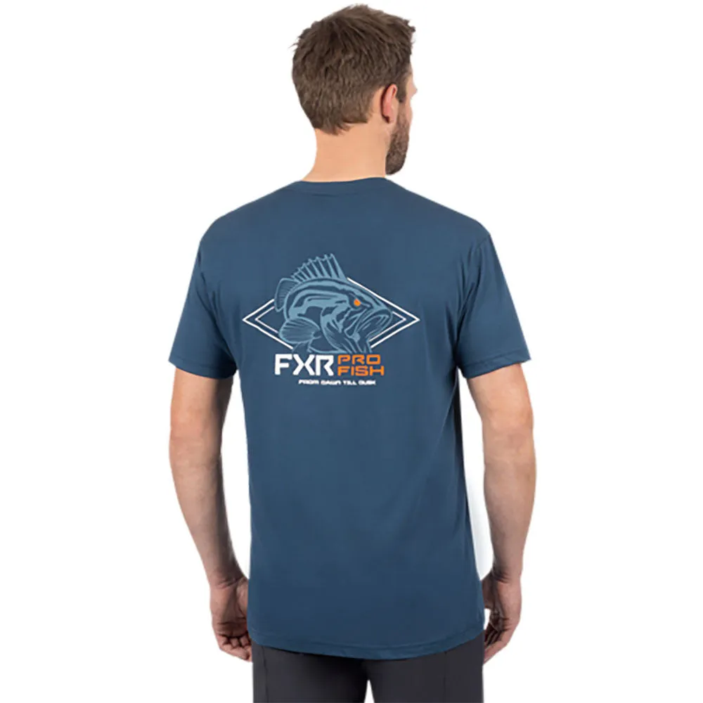 FXR Trophy Premium T-Shirt Dark Steel/Orange Blue