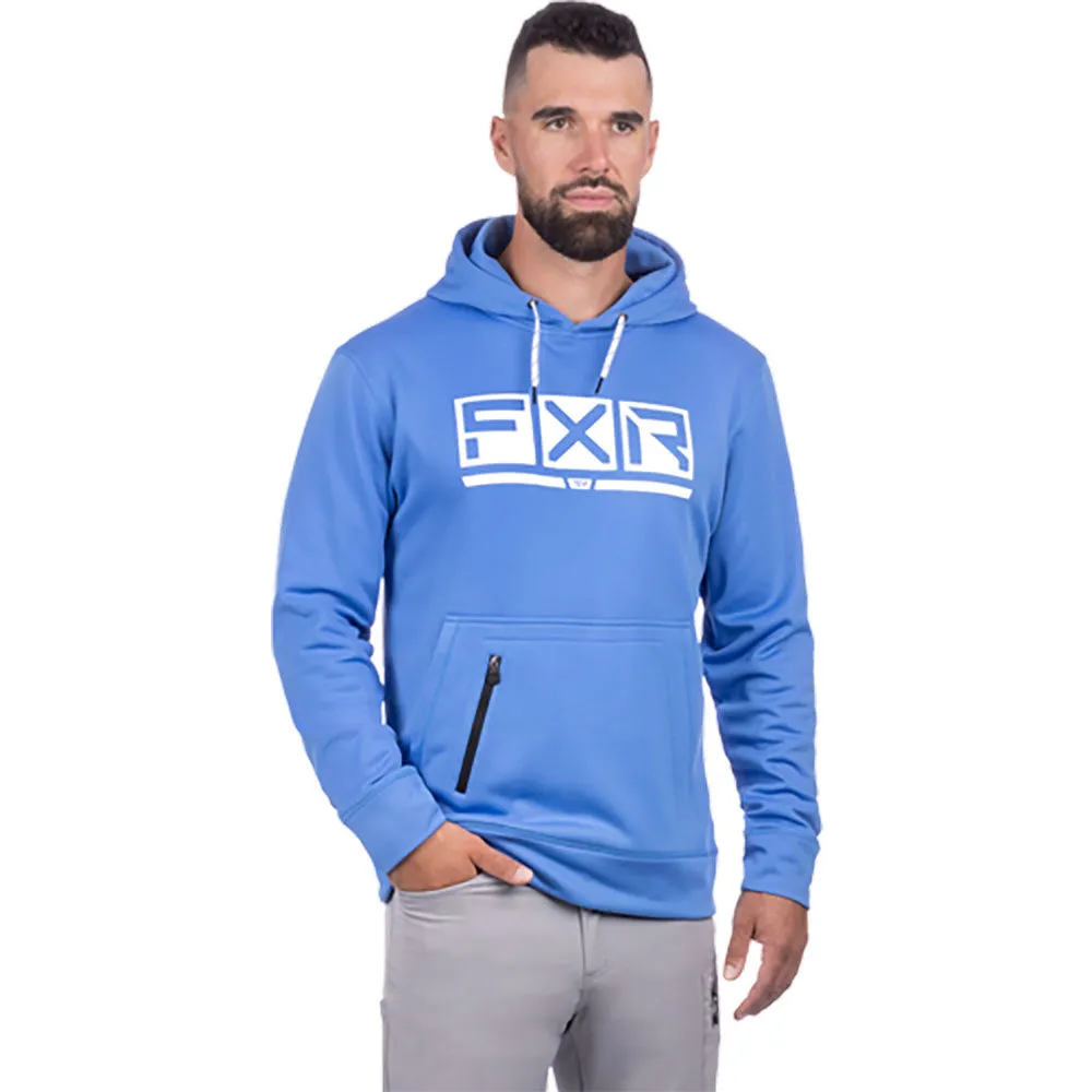 FXR Unisex Podium Tech PO Hoodie Tranquil Blue/White