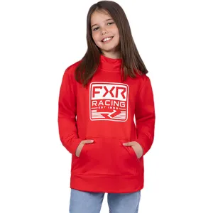 FXR Youth Emblem Tech Pullover Hoodie Red/White