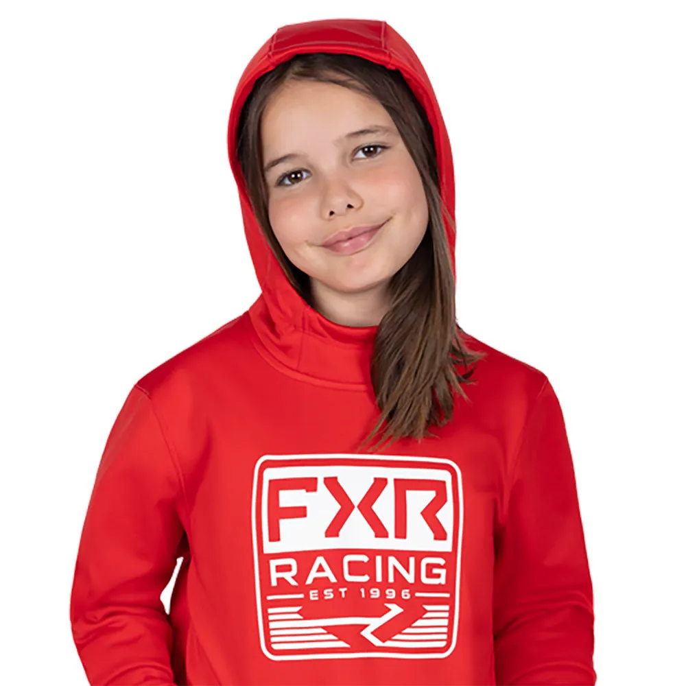 FXR Youth Emblem Tech Pullover Hoodie Red/White