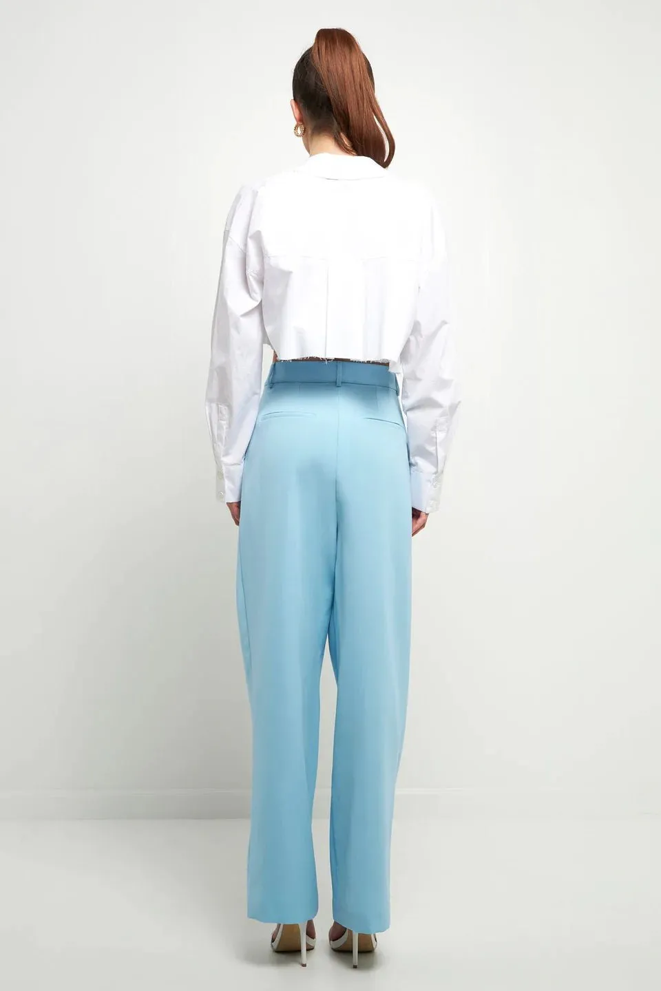 High-Waisted Suit Trousers