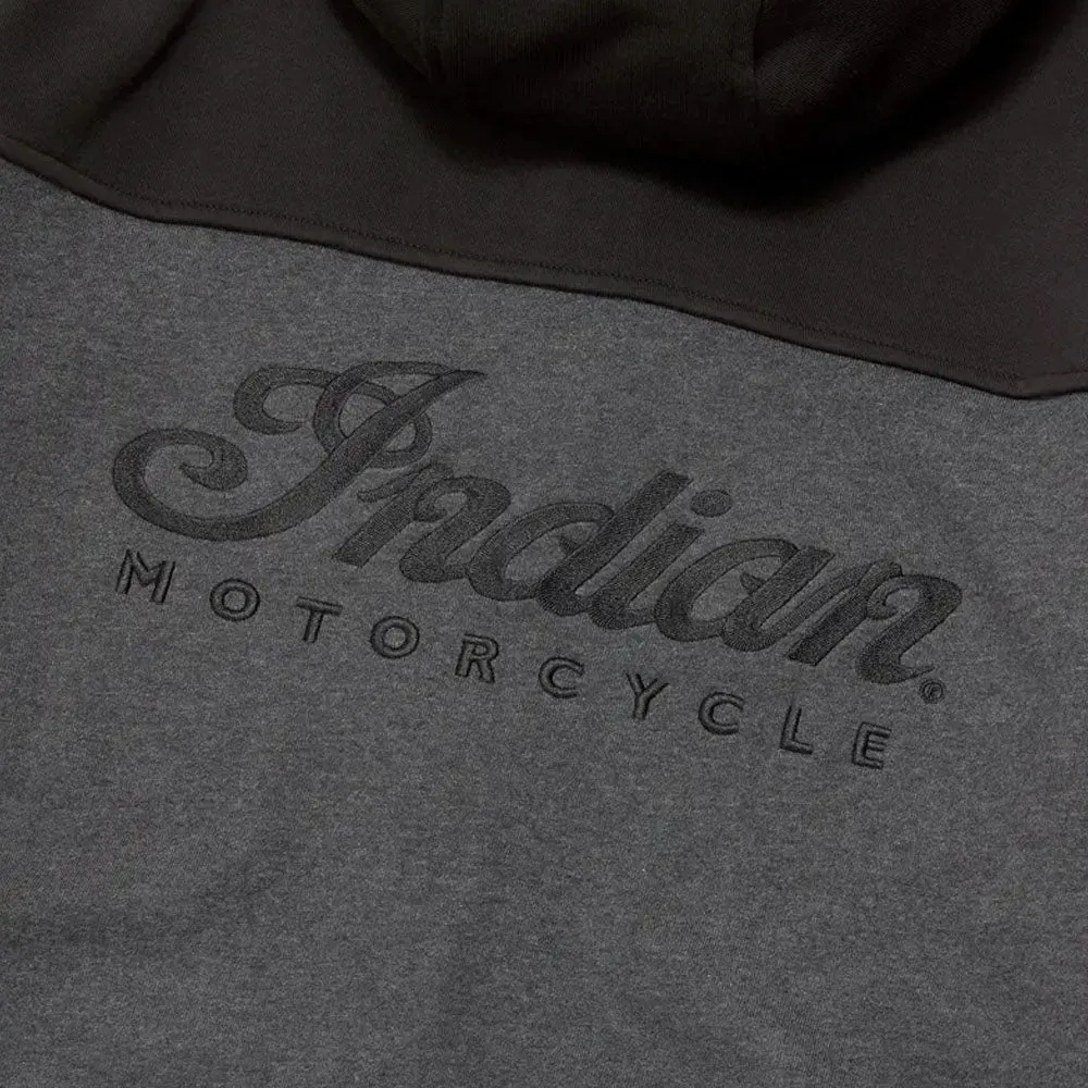 Indian Motorcycle Colorblock Script Hoodie Gray