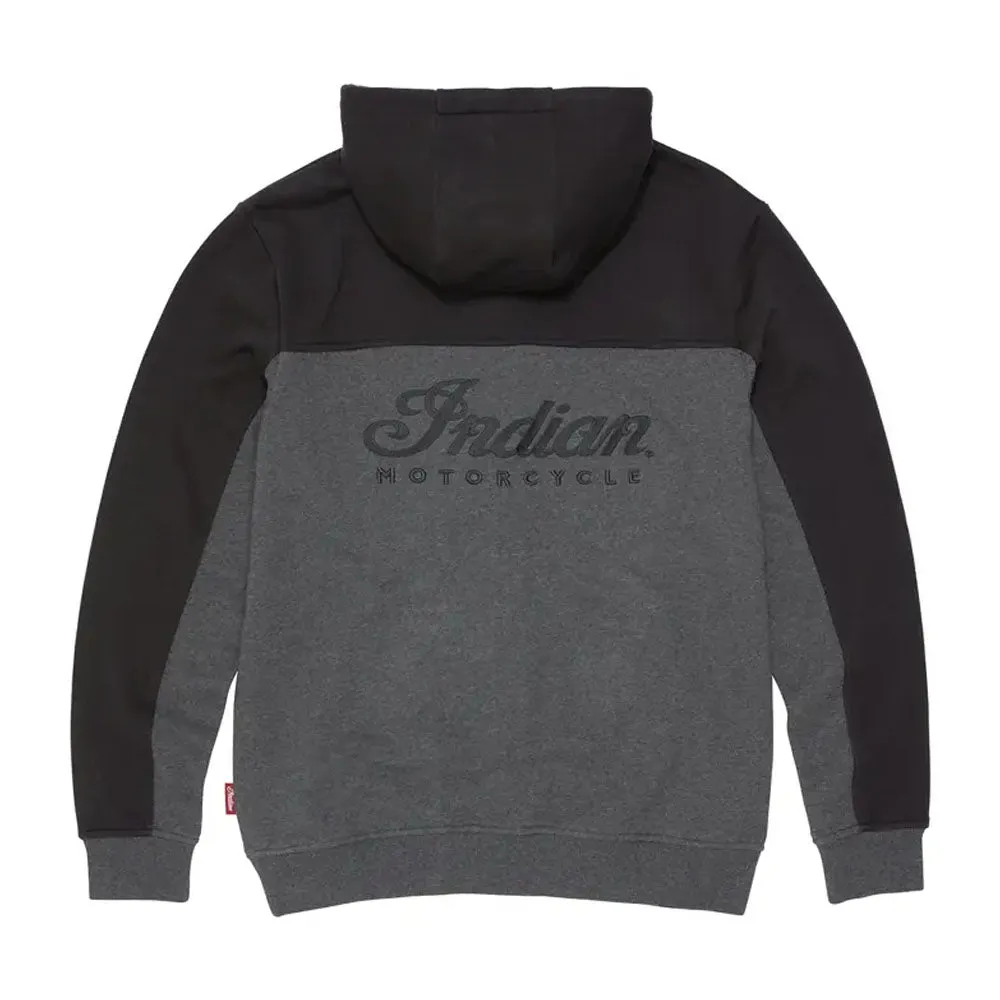 Indian Motorcycle Colorblock Script Hoodie Gray