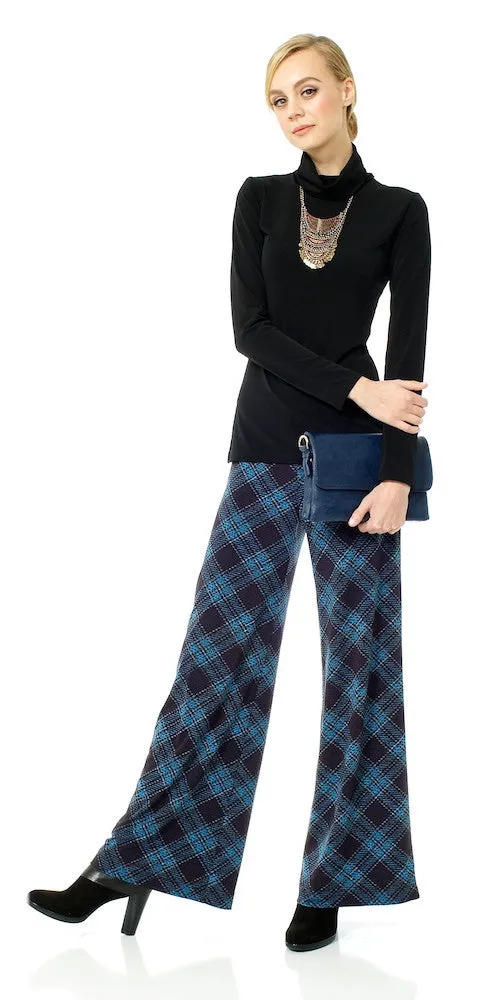 Lennon Trouser, navy plaid