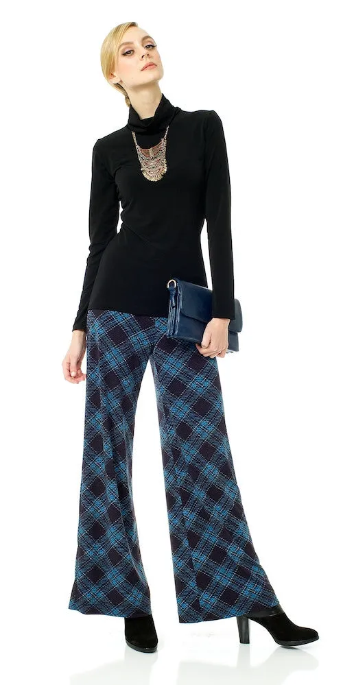 Lennon Trouser, navy plaid