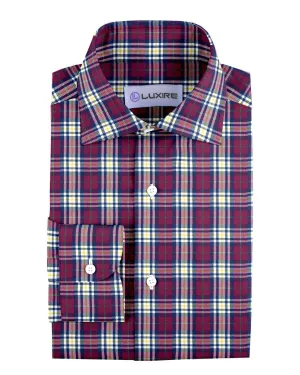 Majenta Blue Tartan Flannel