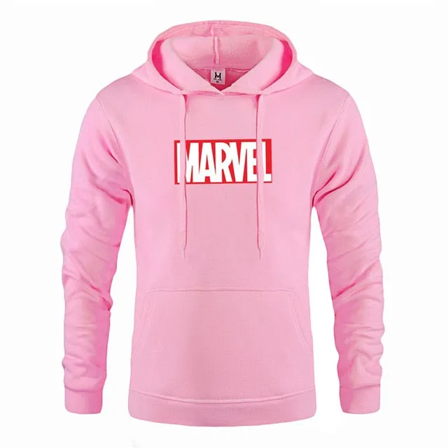 Men High Quality Marvel Letter Printing Hoodies