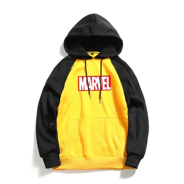 Men High Quality Marvel Letter Printing Hoodies