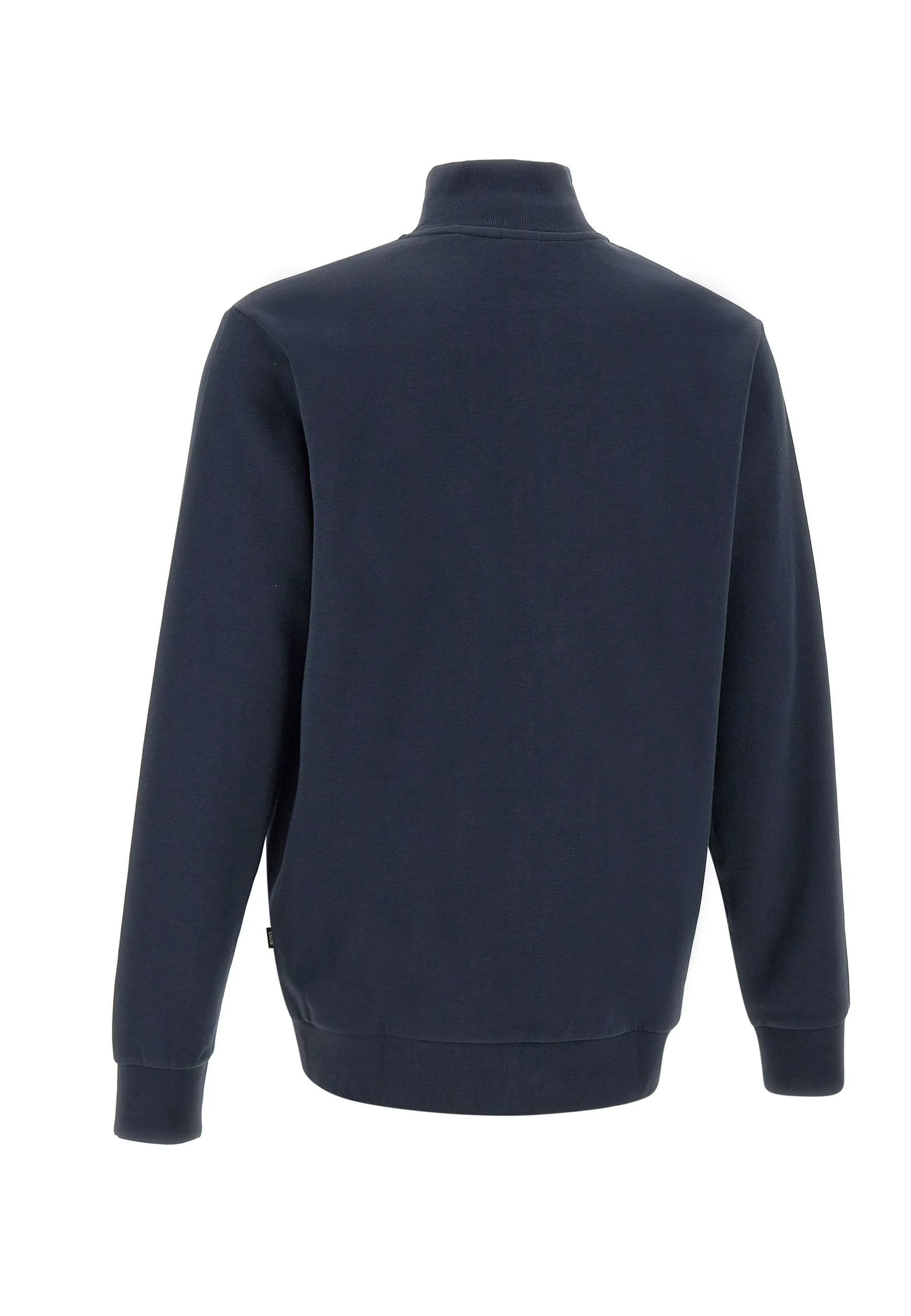 Men's Blue Cotton Zip Sweatshirt