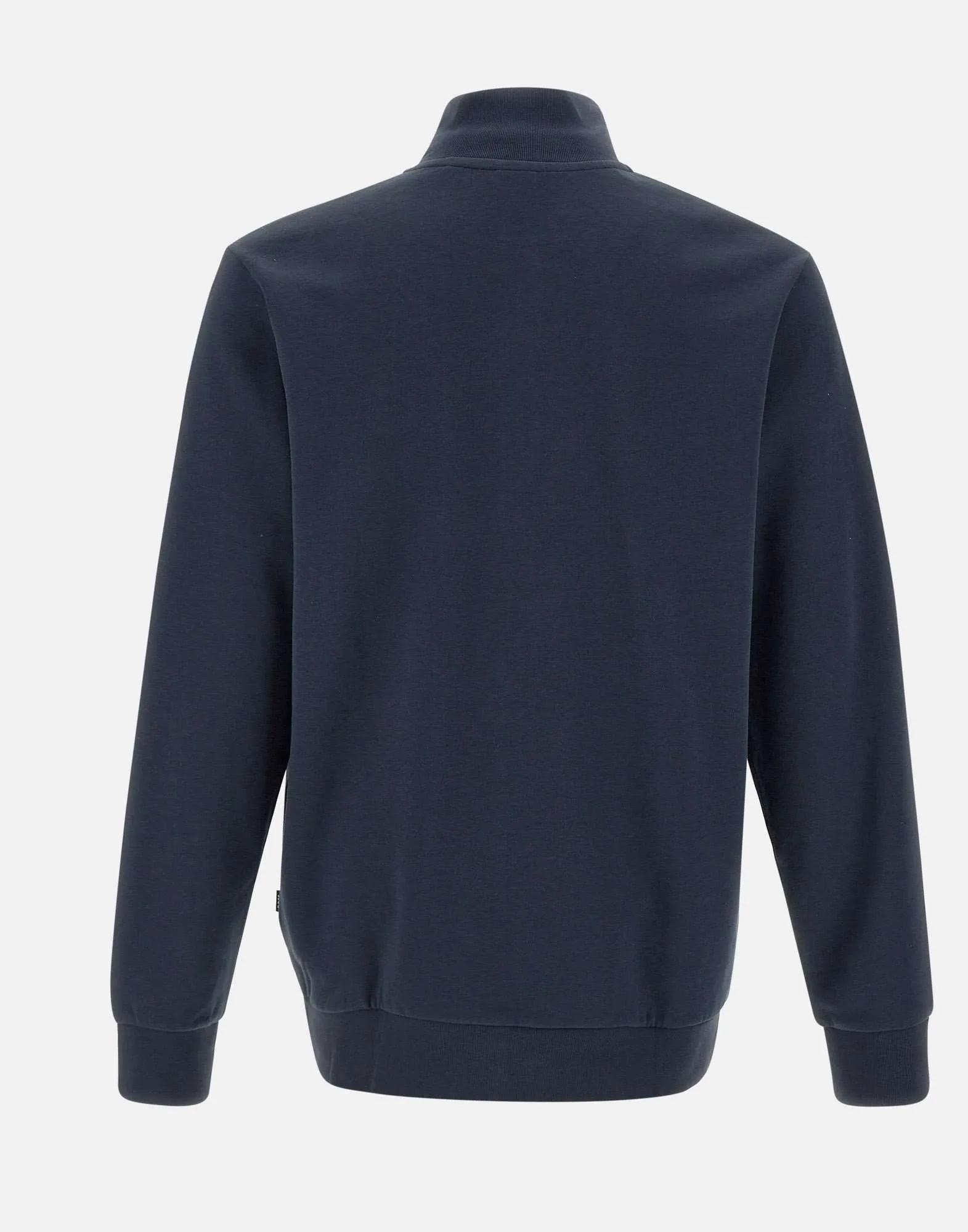 Men's Blue Cotton Zip Sweatshirt