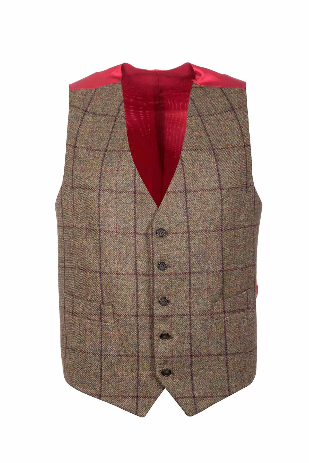 Men's Hawthorn Satin Back Tweed Waistcoat