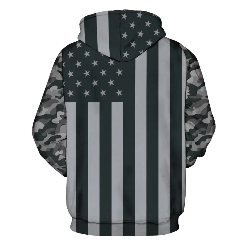 Men's Hooded American Flag 3D Sweatshirt