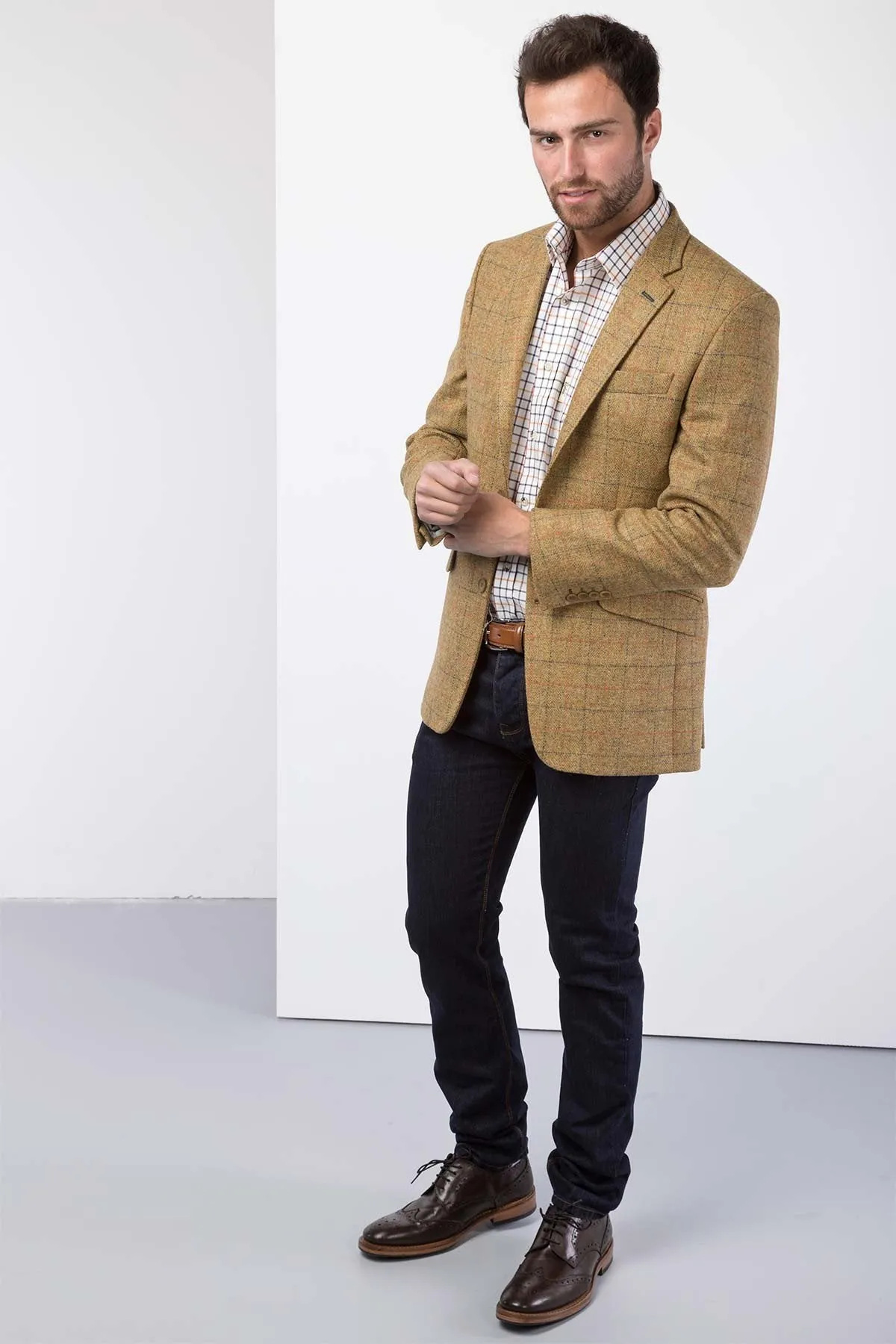 Men's Mustard Tweed Jacket - Market Day