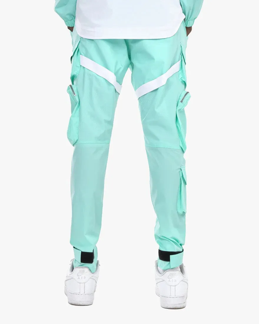 Mint Green Strap Cargo Pants