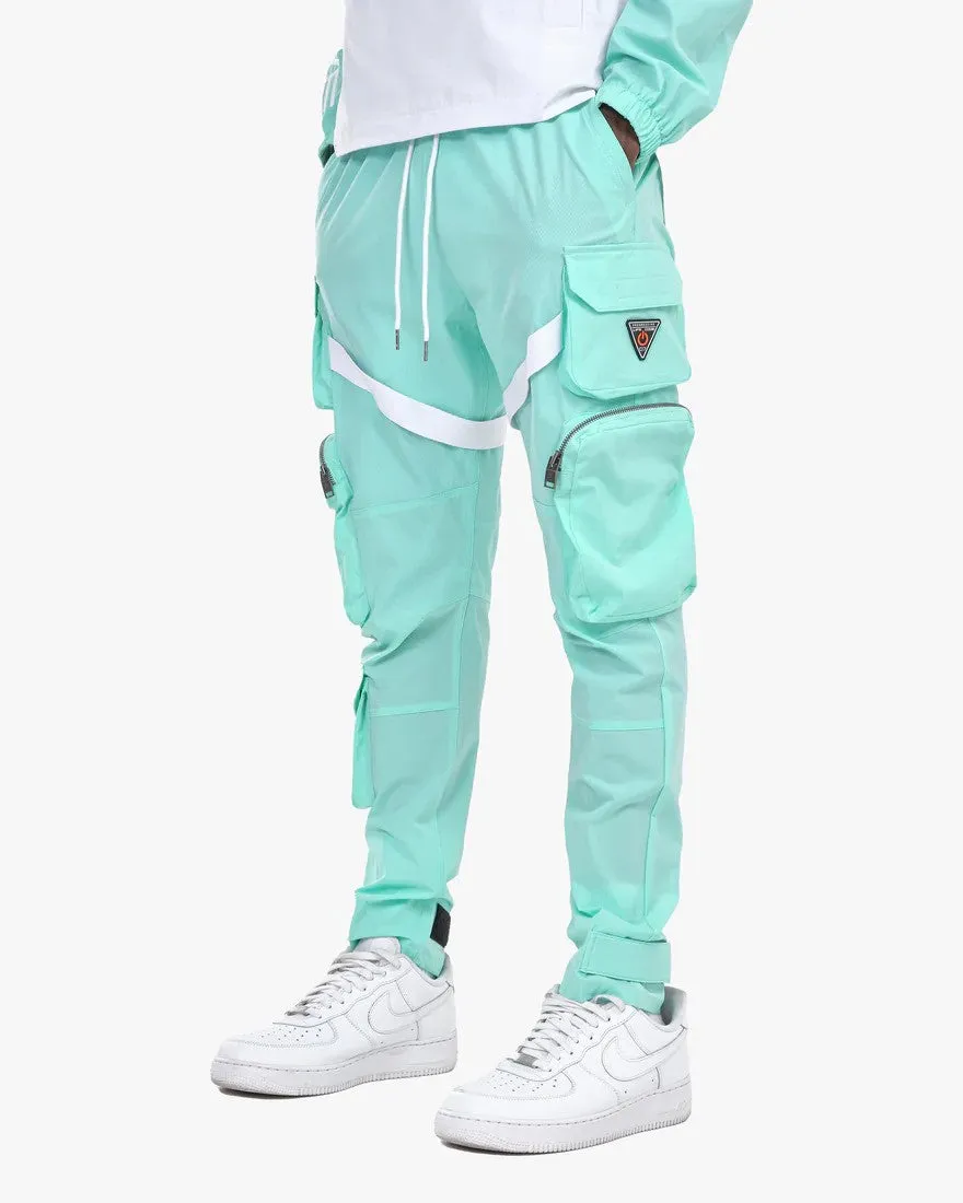 Mint Green Strap Cargo Pants