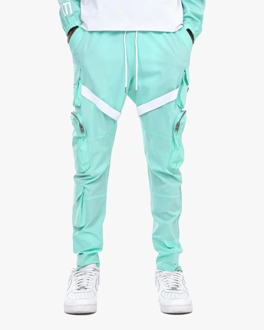 Mint Green Strap Cargo Pants