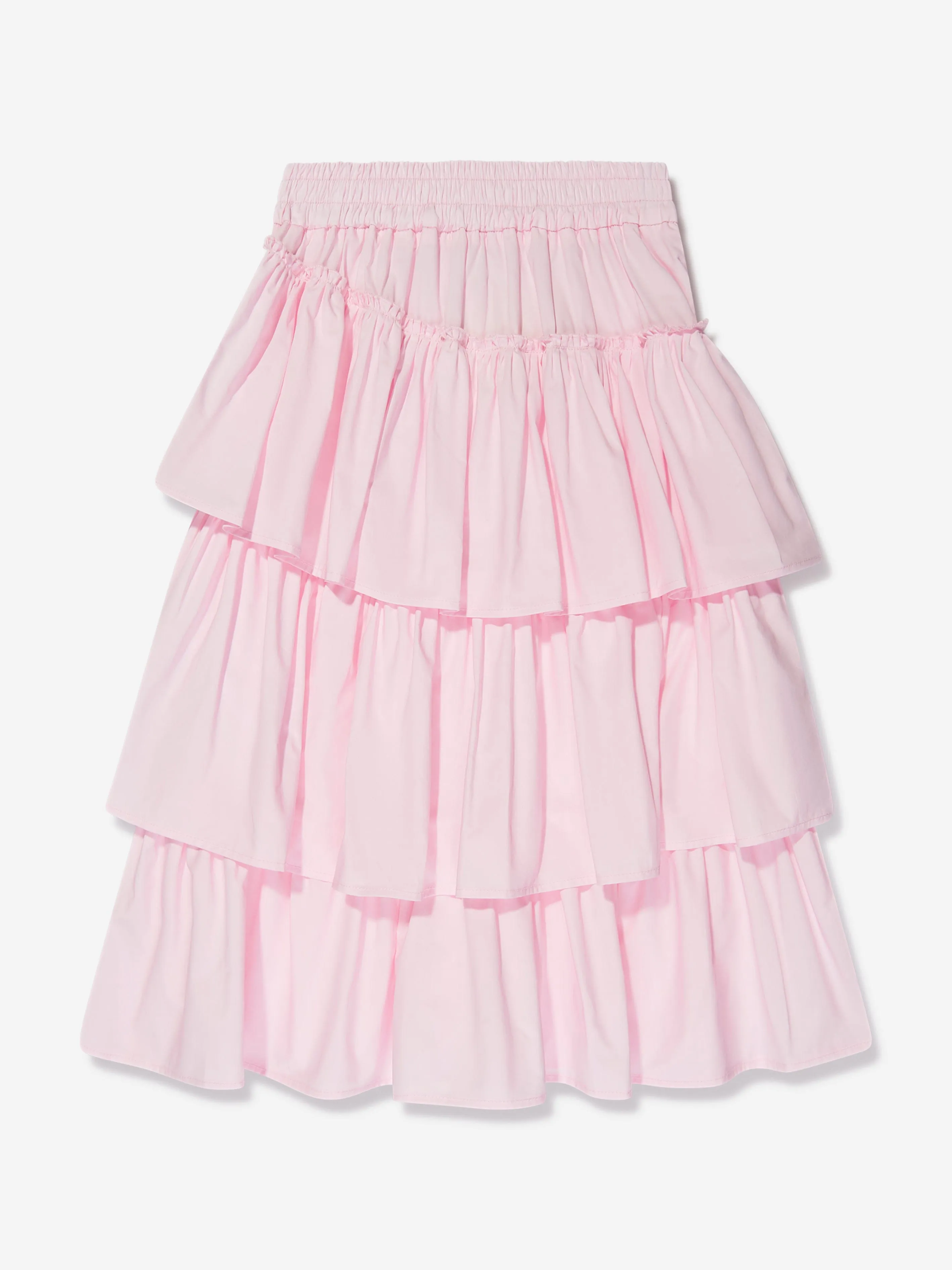 Monnalisa Girls Ruffled Long Skirt in Pink