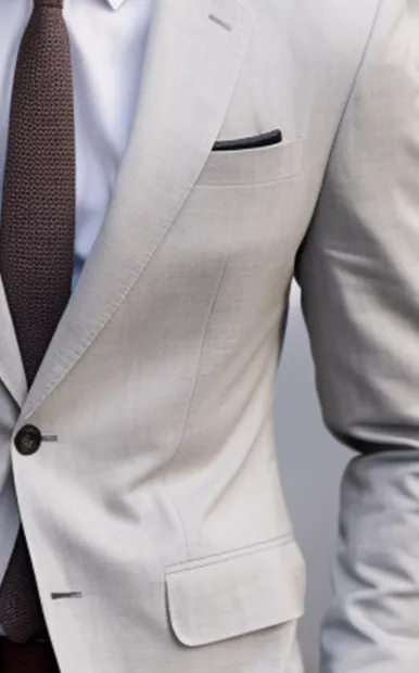 Premium Quality Light Grey Two-Piece Suit for Men