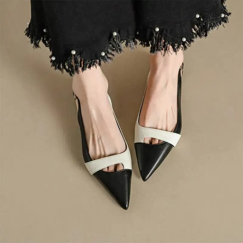 Retro Chic Closed Toe Pointed Pumps: Fashionable Summer Sandals