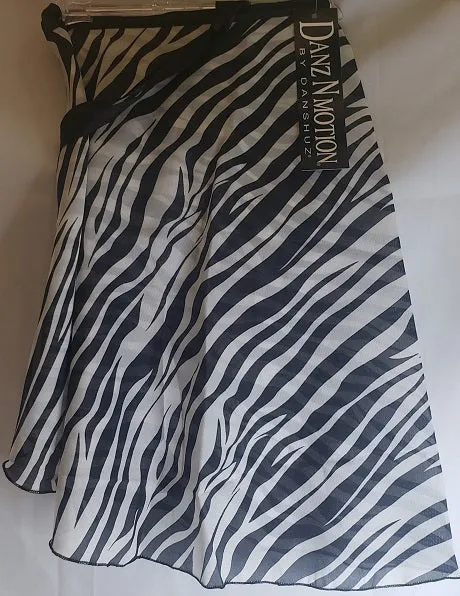 Rhyan -- Women's Wrap Skirt -- Zebra Print