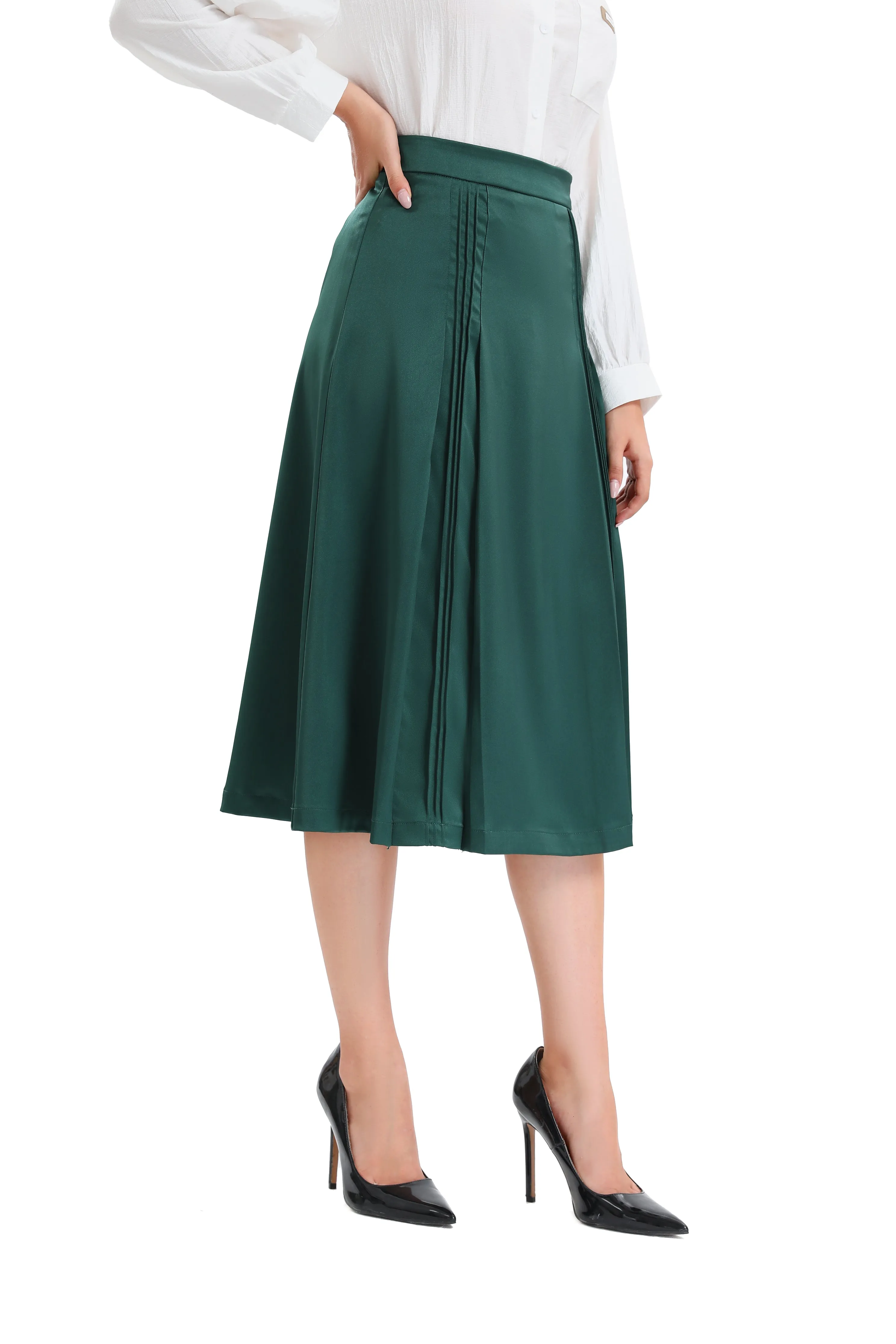 Satin Detailed Midi Skirt