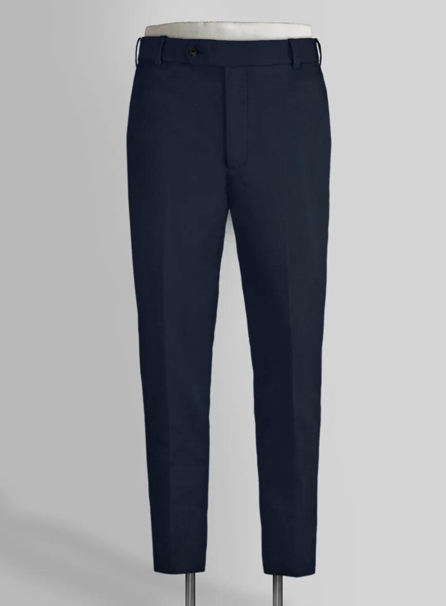 Scabal Dark Navy Cotton Stretch Suit