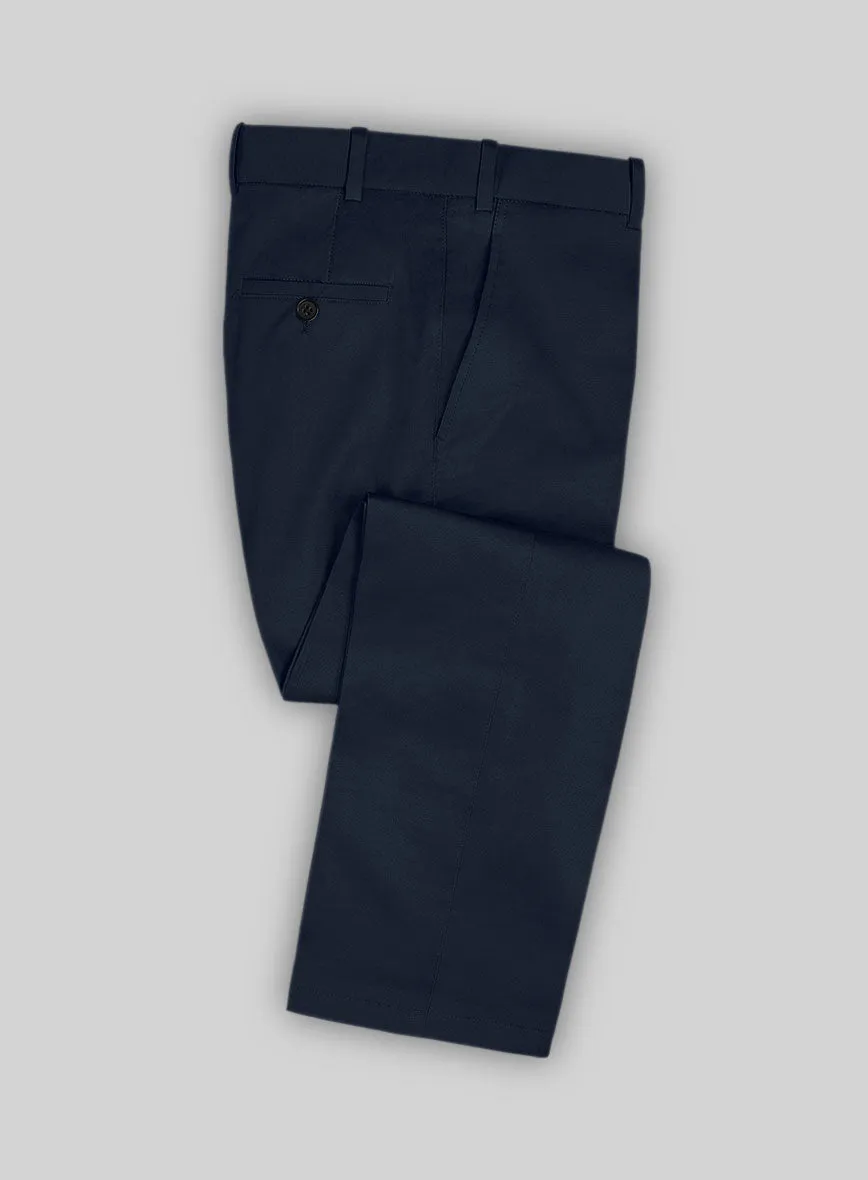 Scabal Dark Navy Cotton Stretch Suit