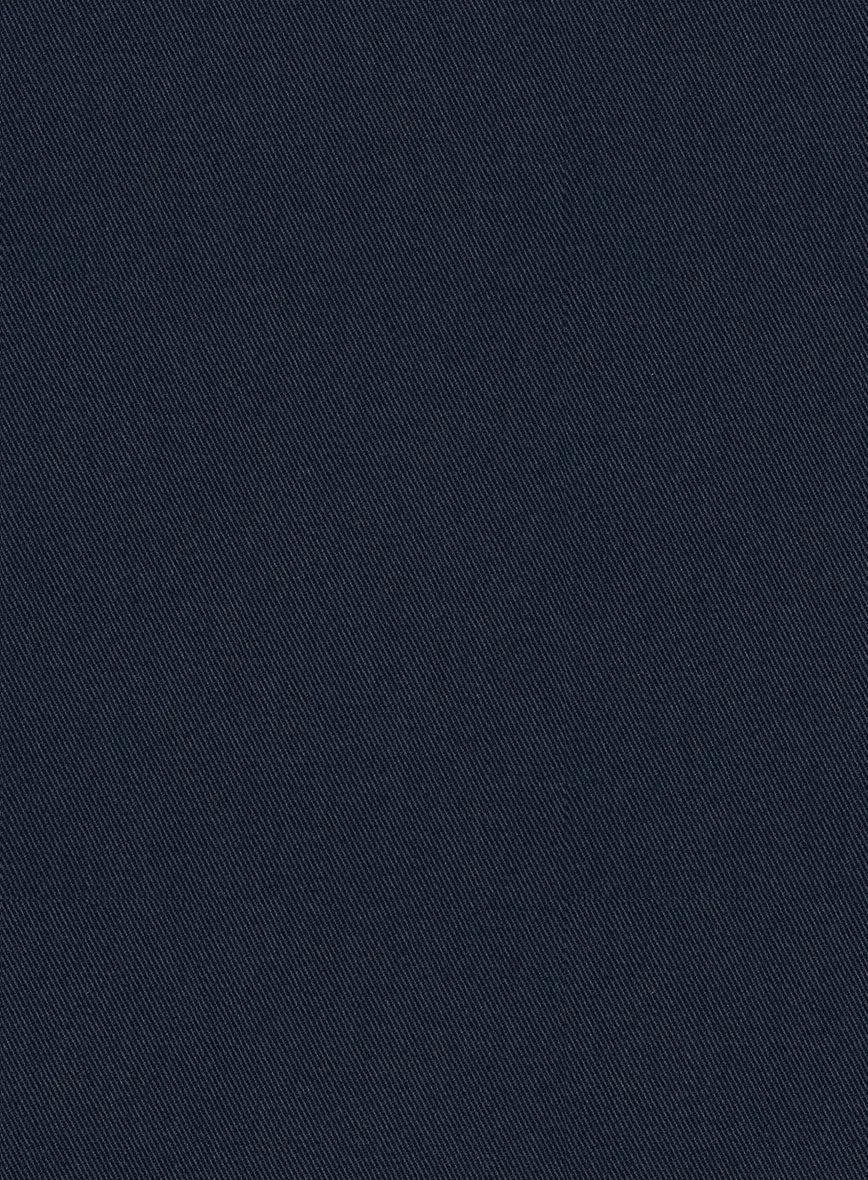 Scabal Dark Navy Cotton Stretch Suit