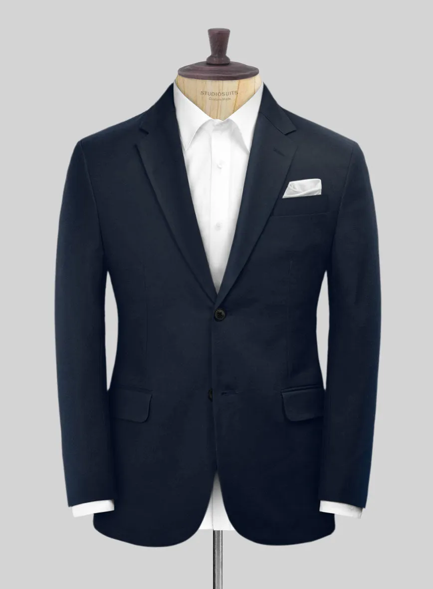 Scabal Dark Navy Cotton Stretch Suit